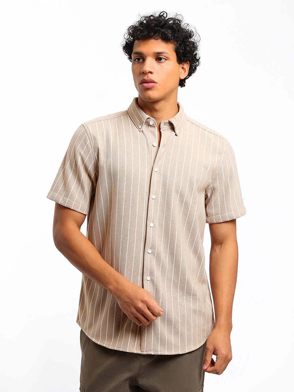 Regular Fit Striped Men's Shirt