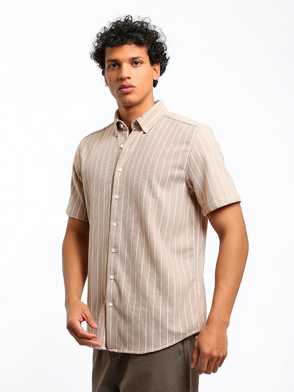 Regular Fit Striped Men's Shirt-3