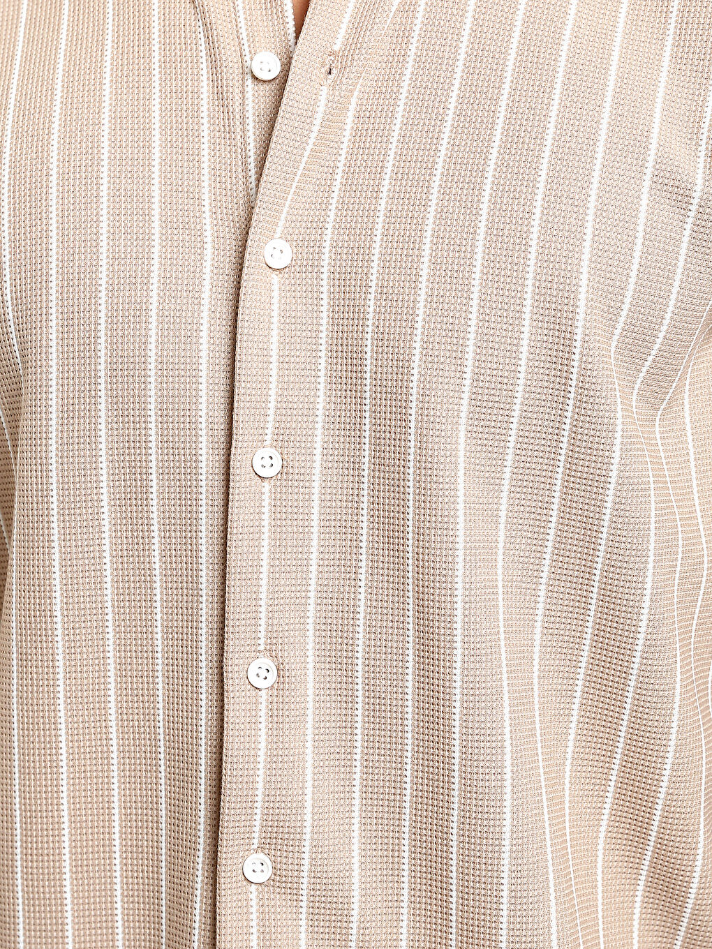 قميص رجالي مُخَطَّط بقصة عادية-2