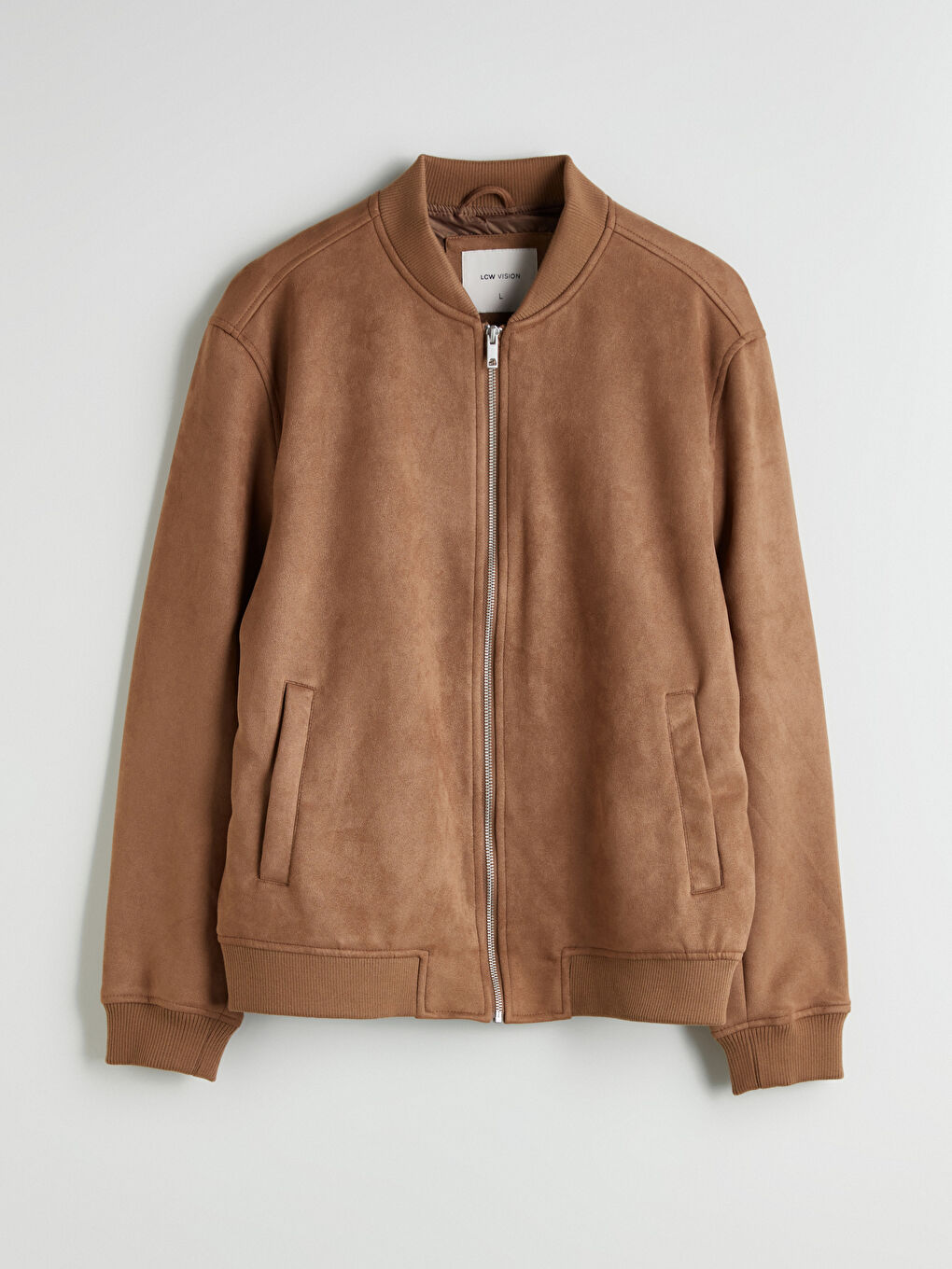 Standard Fit College Collar Suede Men's Coat-5