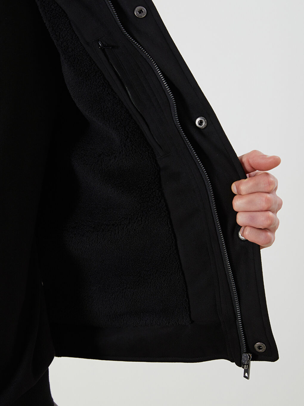 Man BLACK Short Coat-2