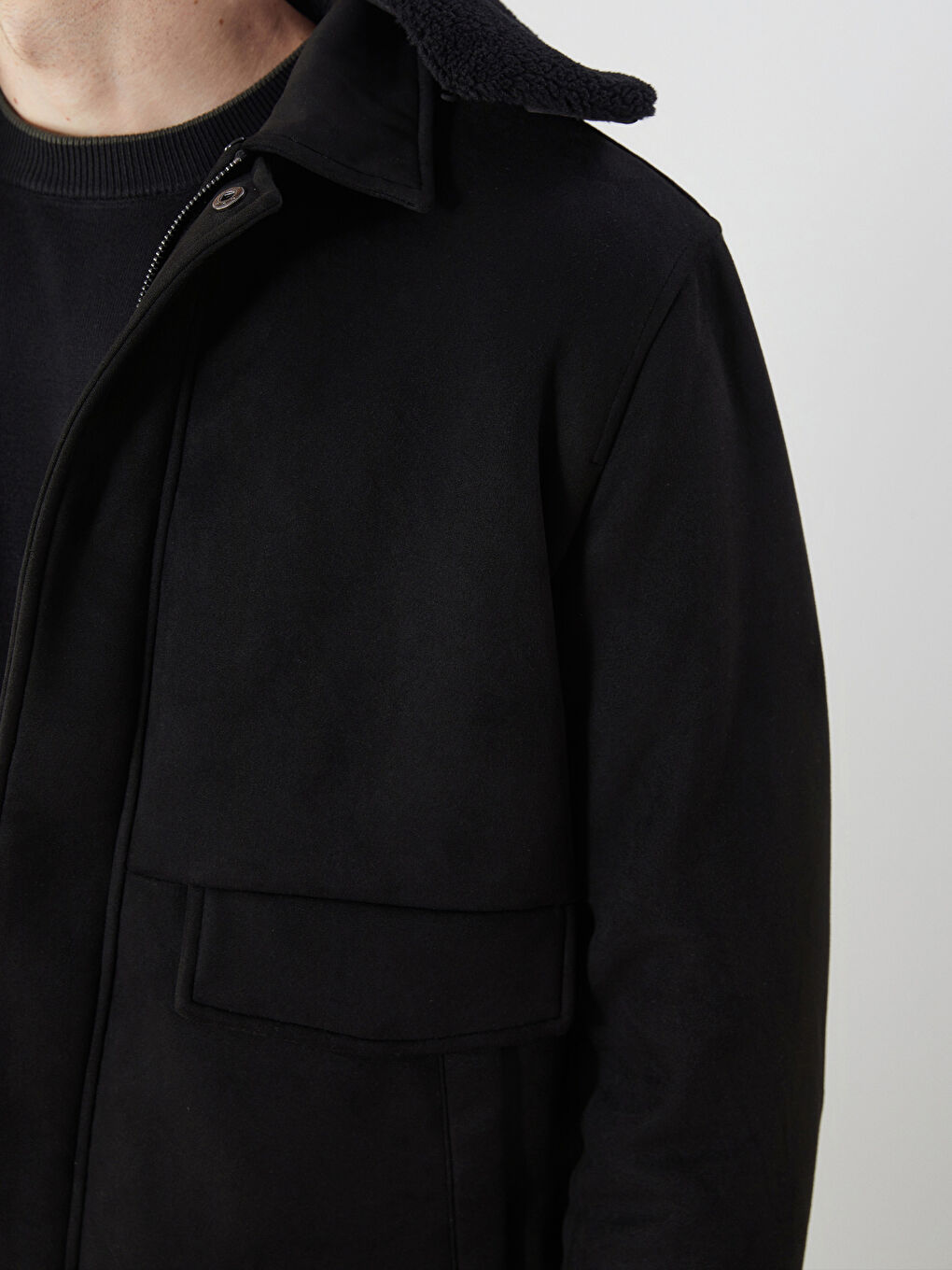 Man BLACK Short Coat-4