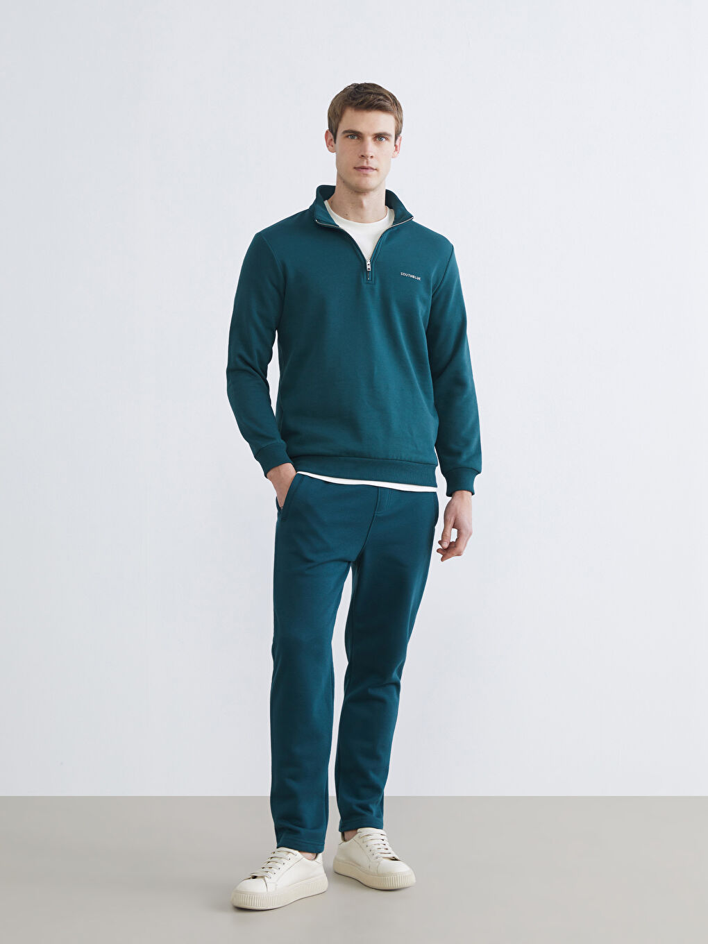 Мужчины Цвет петроль Свитшот-1