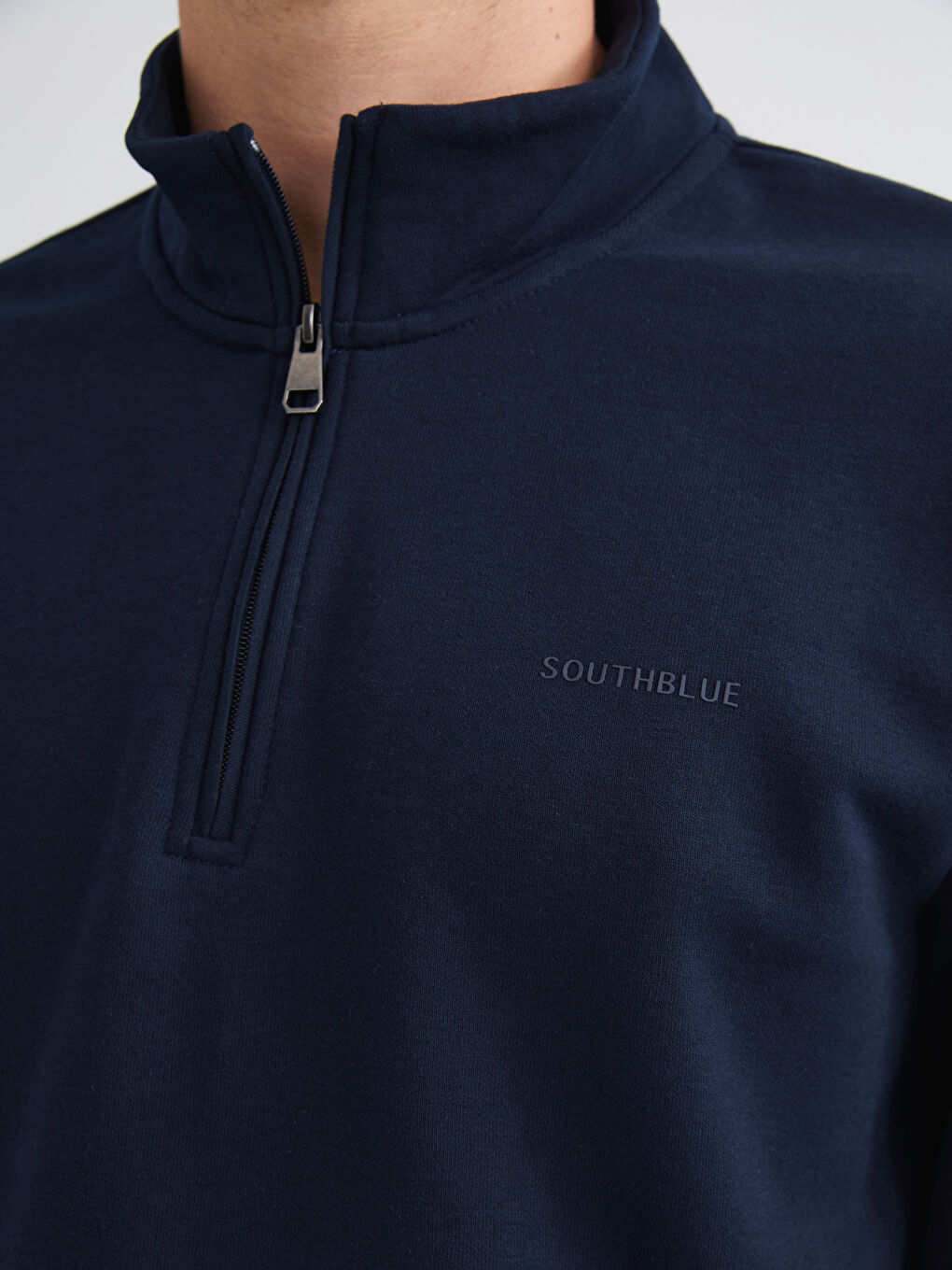 Свитшот с воротником-трубой для мужское толстый-2