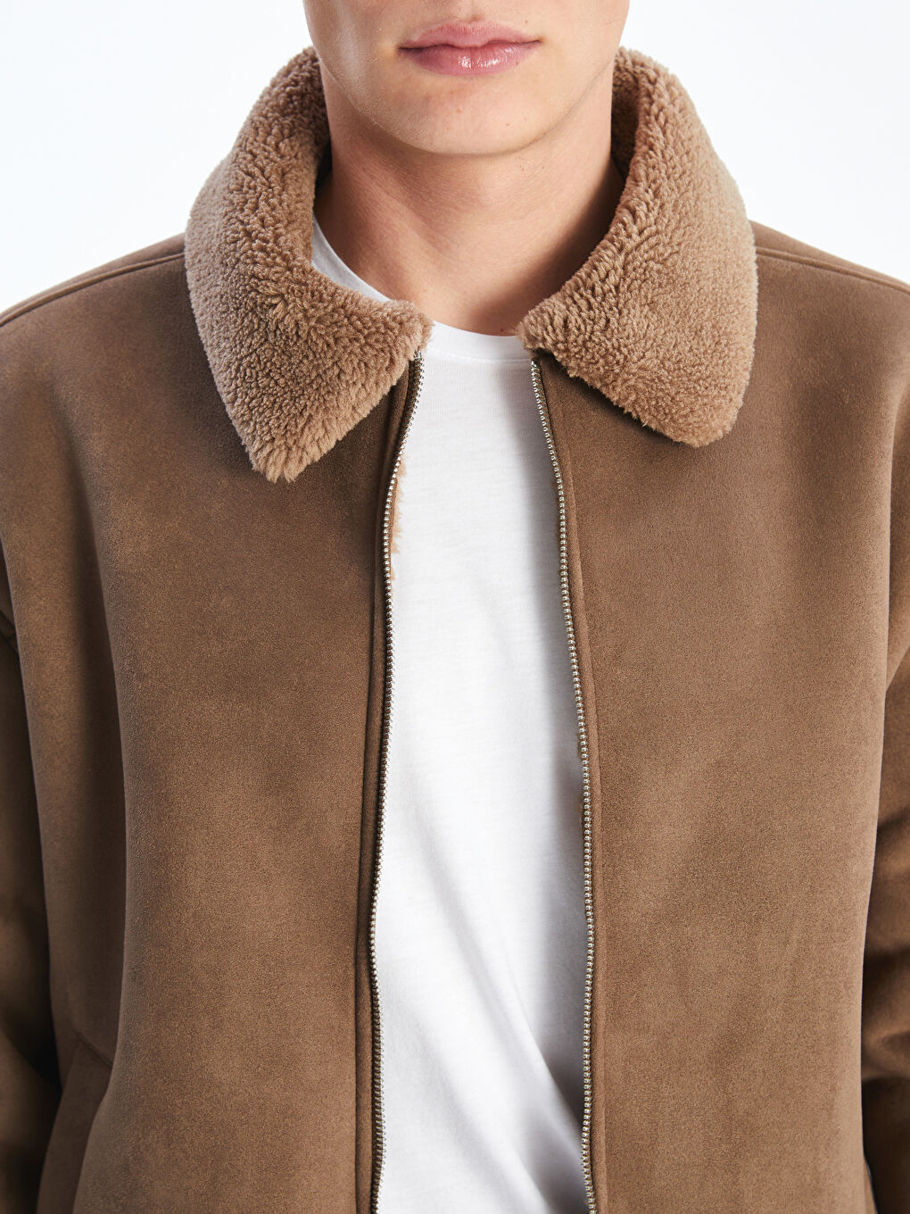 Ерлерге арналған еркін пішім жағалы мойын пальто-2