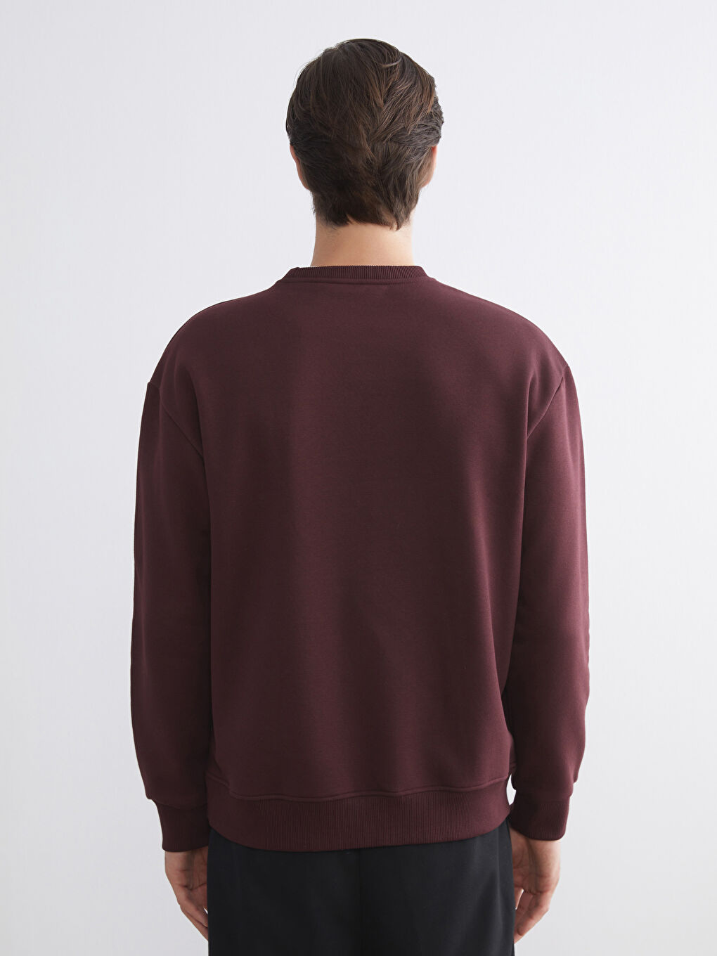 Crew Neck Men's Thick Sweatshirt-3