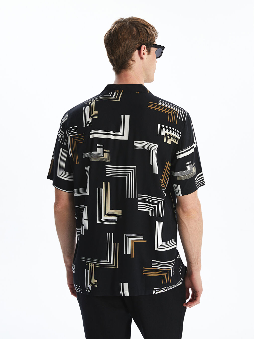 LCW Vision Regular Fit Short Sleeve Patterned Men's Shirt -W55617Z8-CVL