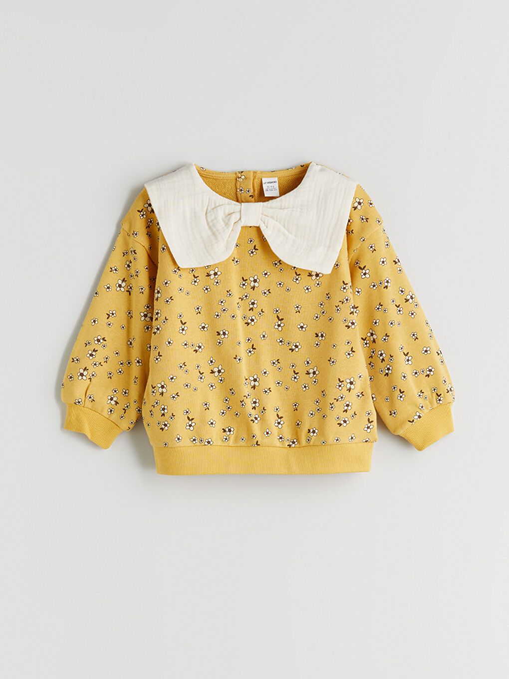 LCW Kids سویتشێرت زه‌رد کچ -W55637Z1-LUE