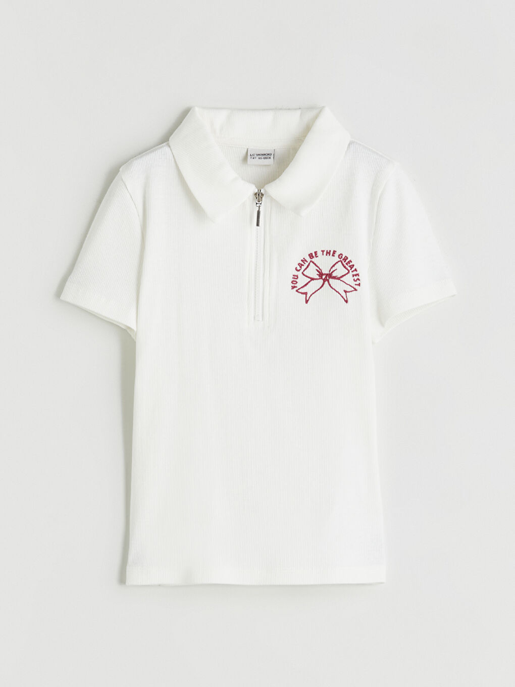 LCW Kids Момиче Екрю Тениска -W55665Z4-R9J