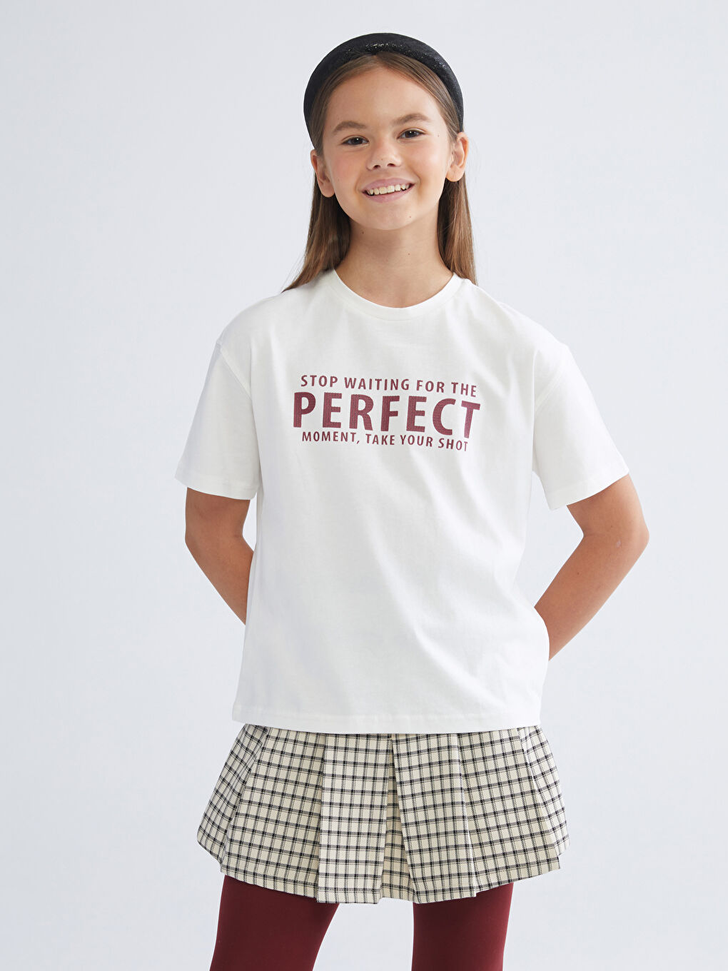 LCW Kids Crew Neck Girls' T-Shirt -W55672Z4-R9J