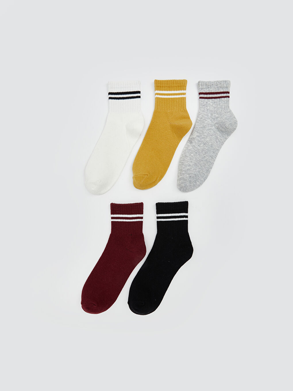 LCW DREAM Printed Women's Ankle Socks 5 Pack -W55703Z8-FFB