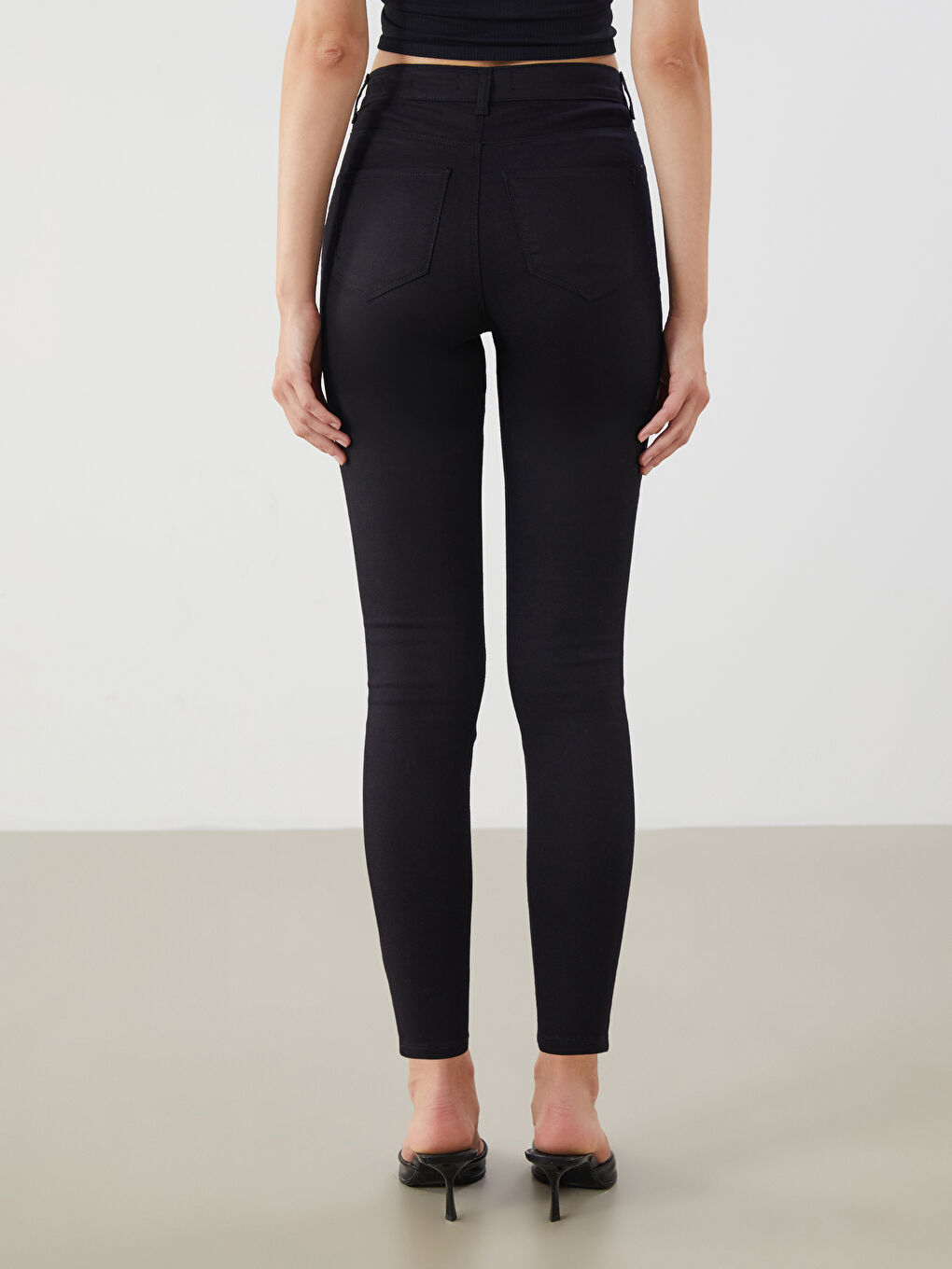 Siyah Jüpiter Süper Skinny Fit Kadın Jean Pantolon-3