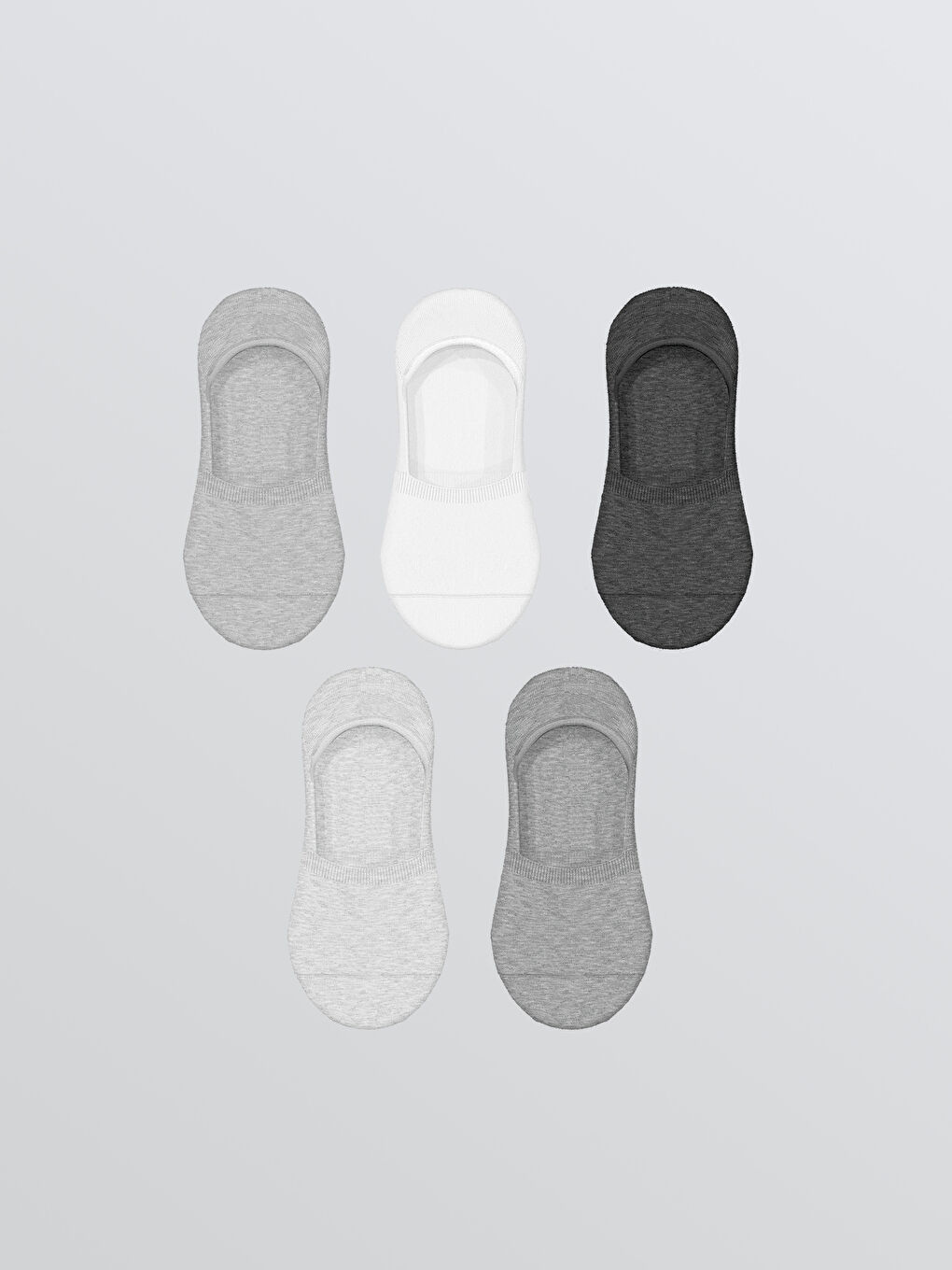 LCW DREAM Women's Plain Invisible Socks 5 Pack -W55738Z8-LAP