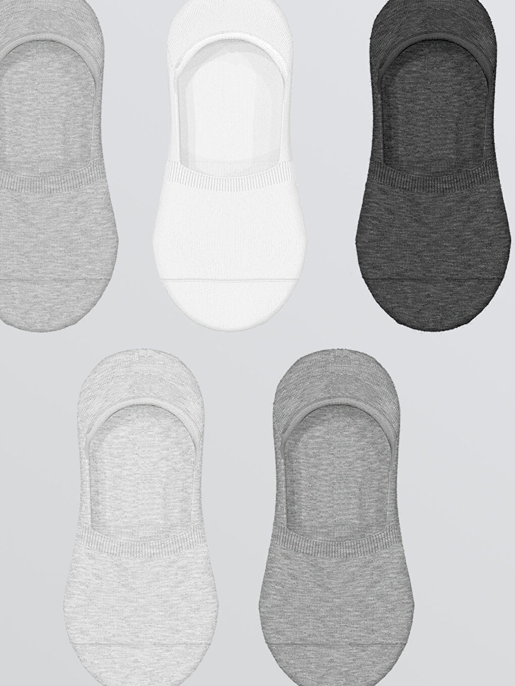 LCW DREAM Women's Plain Invisible Socks 5 Pack -W55738Z8-LAP