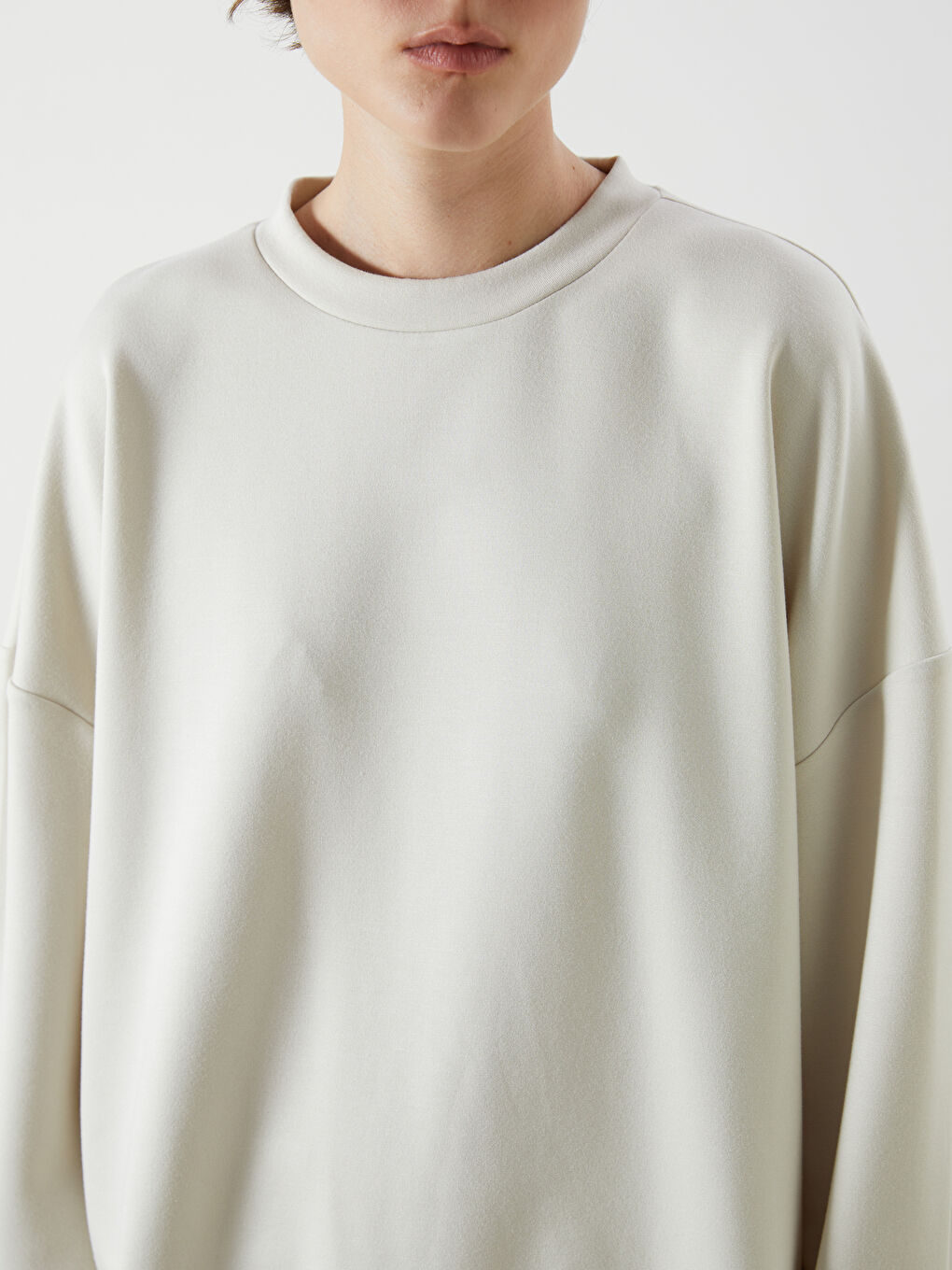 LCW Vision Crew Neck Oversize Women's Sweatshirt -W55739Z8-FYS