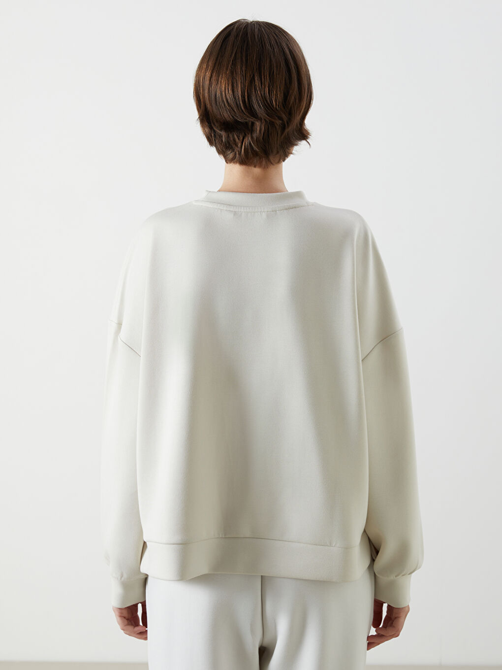 LCW Vision Crew Neck Oversize Women's Sweatshirt -W55739Z8-FYS
