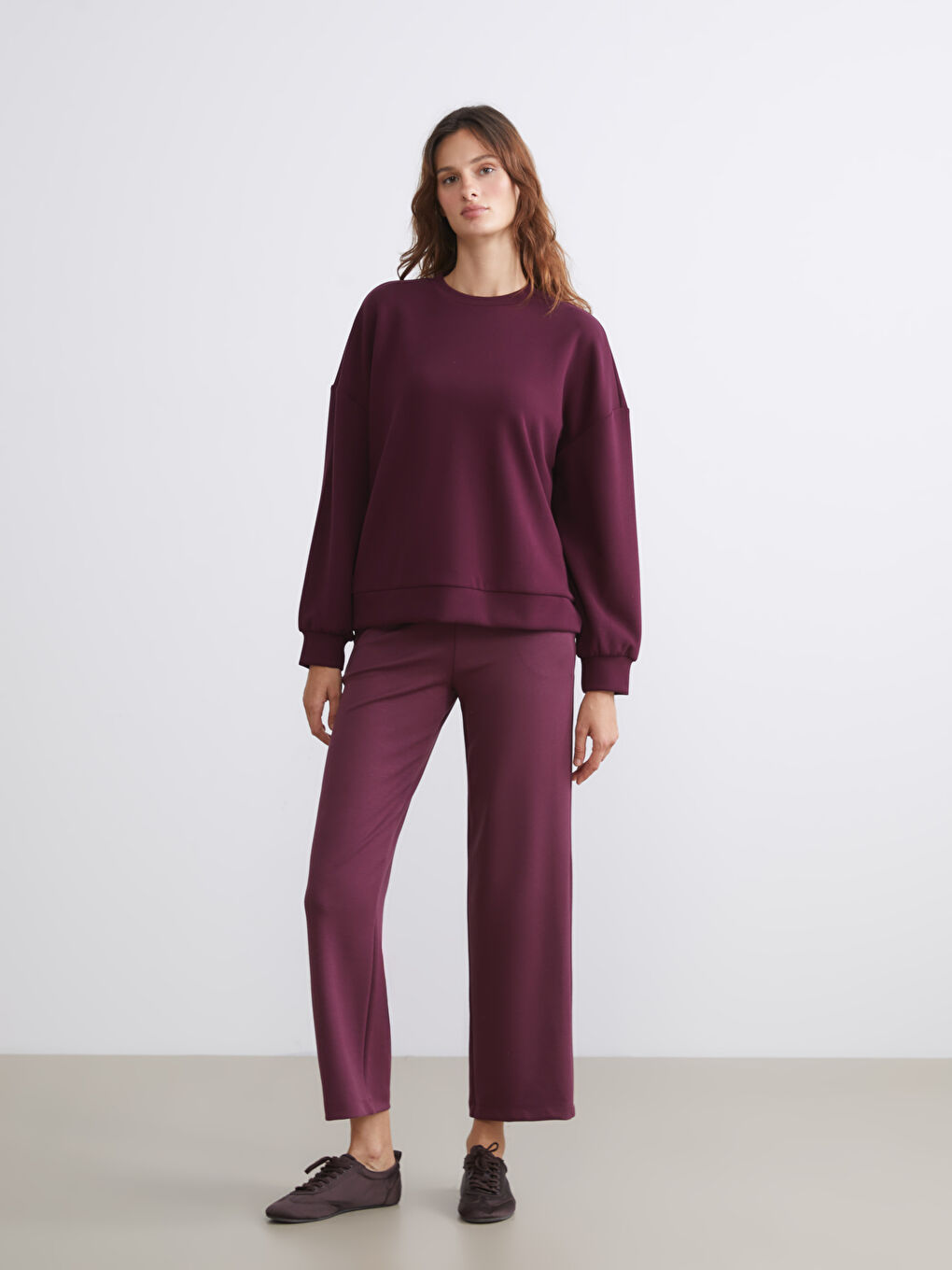 LCW Vision Crew Neck Oversize Women's Sweatshirt -W55739Z8-HQT