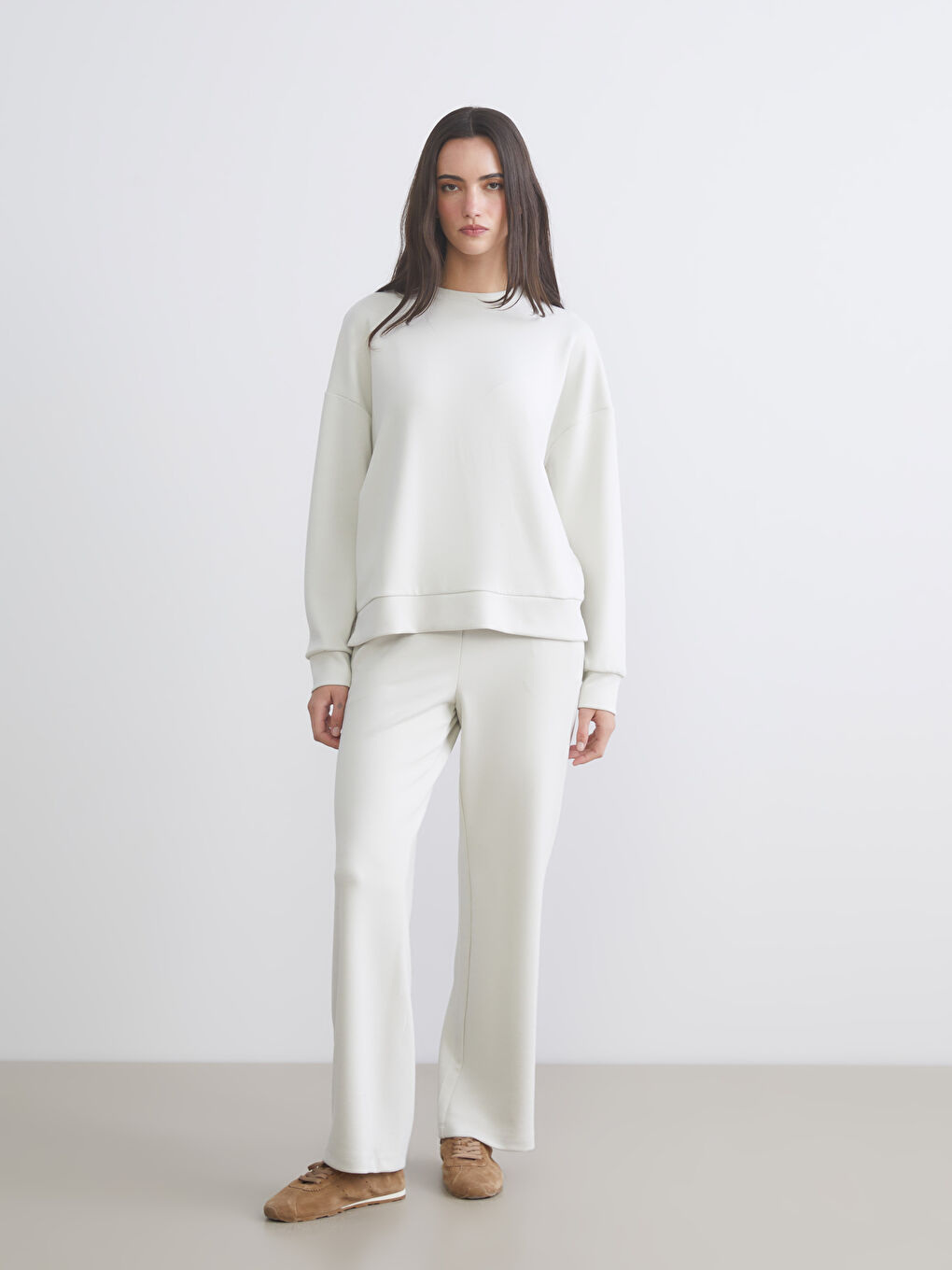 Crew Neck Oversize Women's Sweatshirt-2