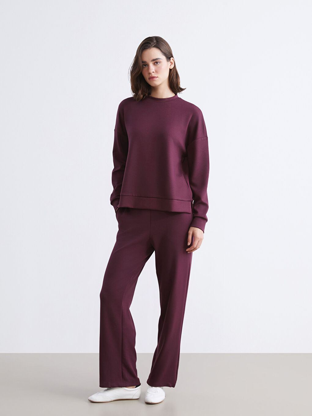 Crew Neck Oversize Women's Sweatshirt-1
