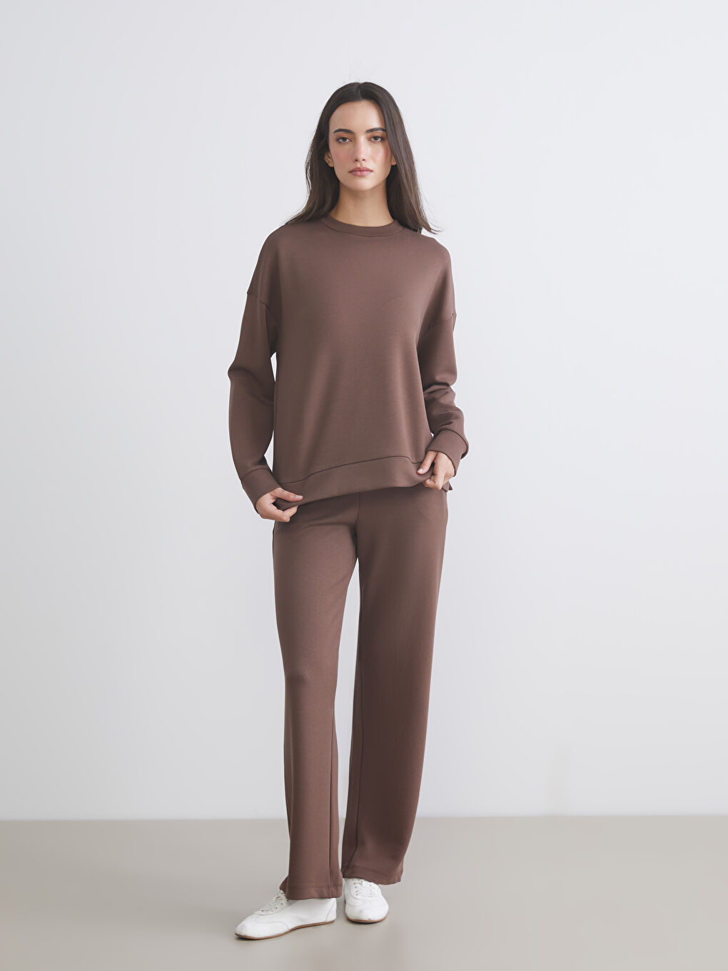 Crew Neck Oversize Women's Sweatshirt-4