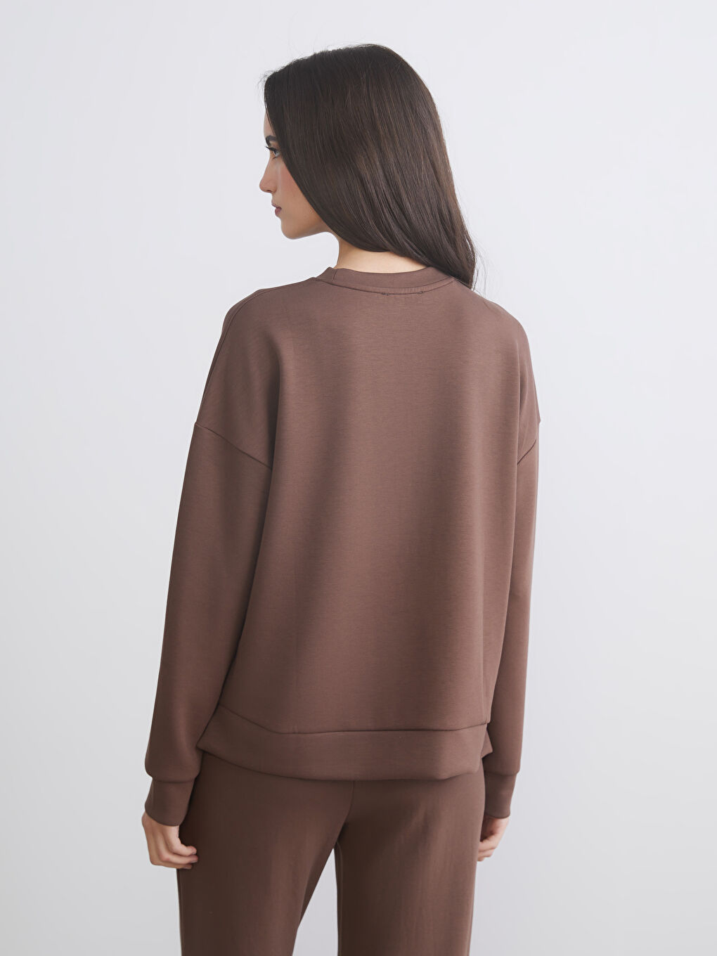 Crew Neck Oversize Women's Sweatshirt-9