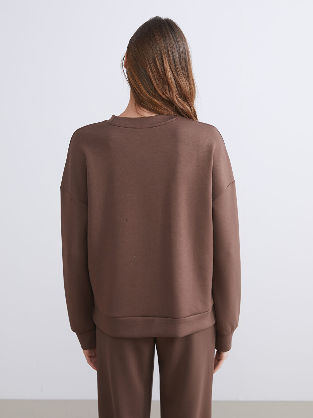 Crew Neck Oversize Women's Sweatshirt-10