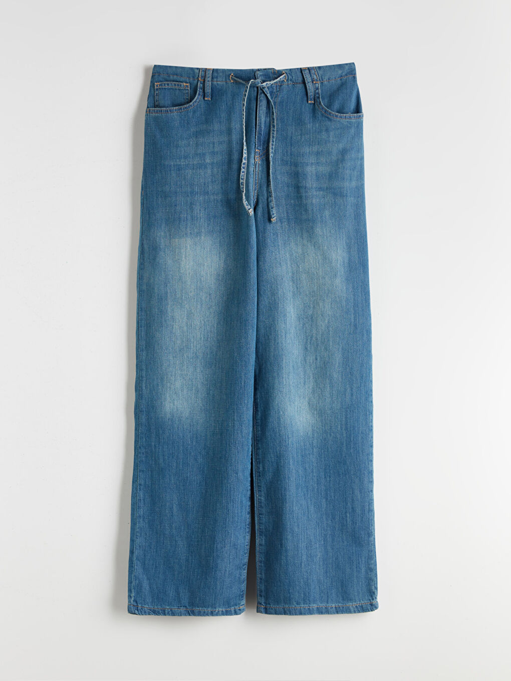 İndigo Baggy Fit Kadın Jean Pantolon-4