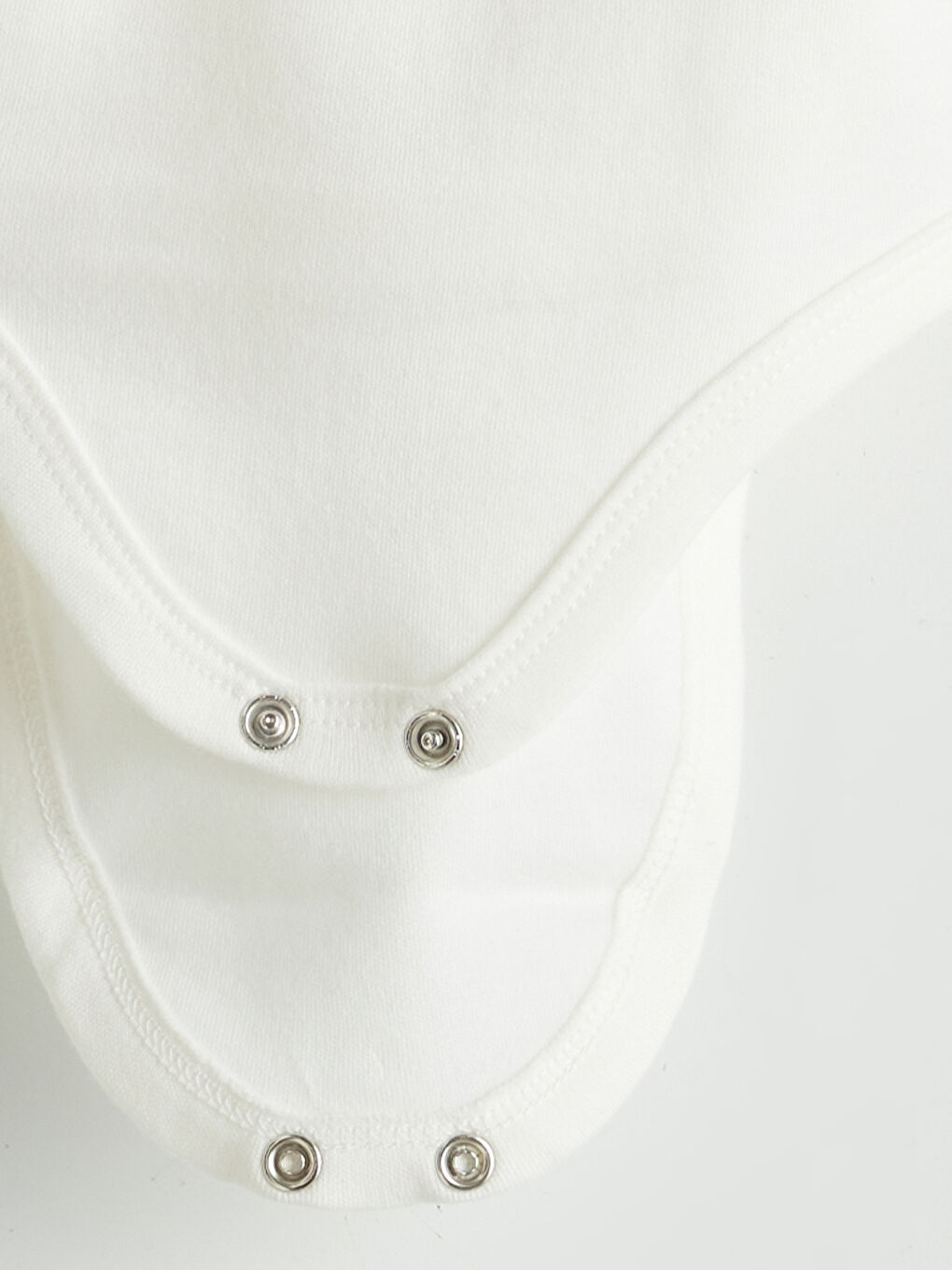 Ekru Çiçek Baskılı Kız Bebek Çıtçıtlı Body-1