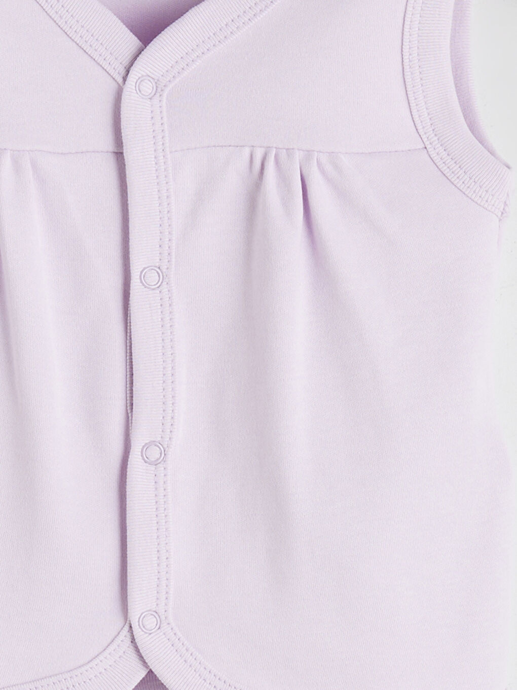 Lila Bisiklet Yaka Kolsuz Kız Bebek Yelek-2