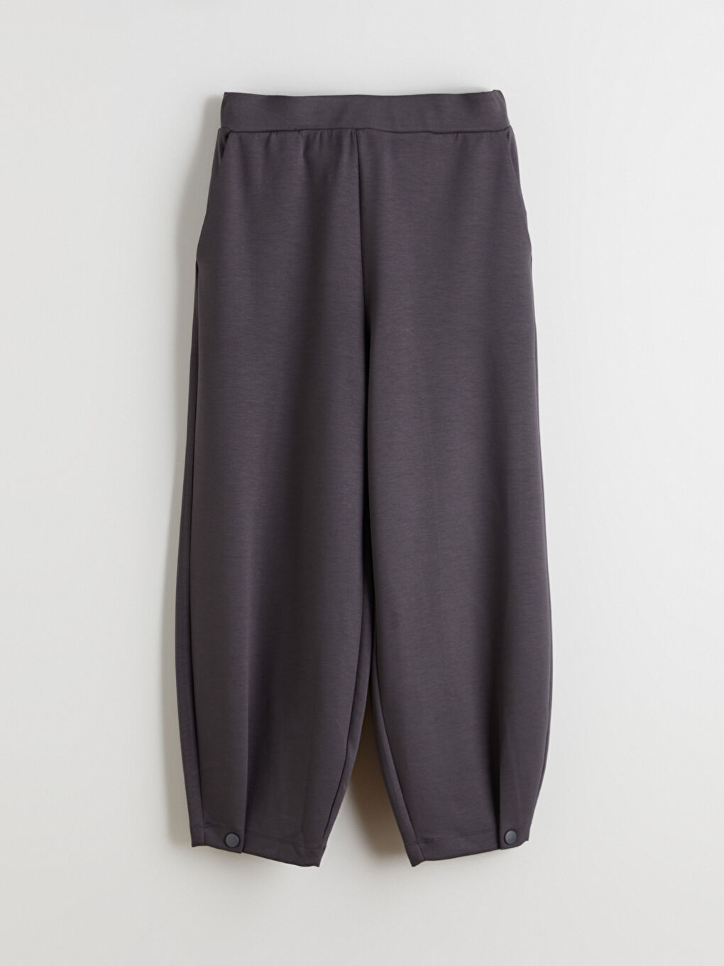 Antrasit Beli Lastikli Kadın Eşofman Altı-4