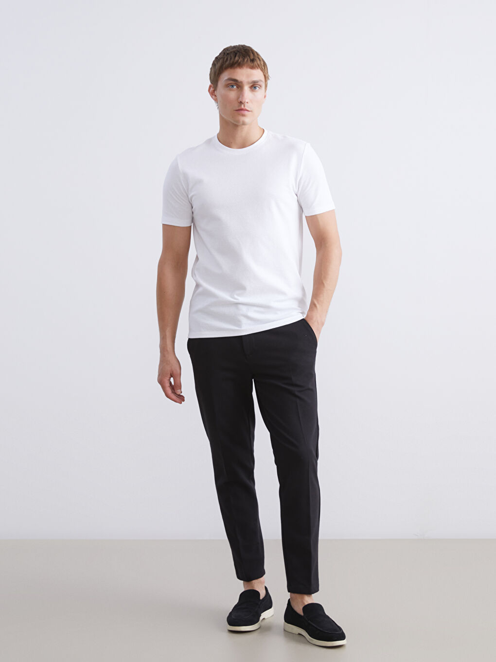 Мужчины Черный Брюки