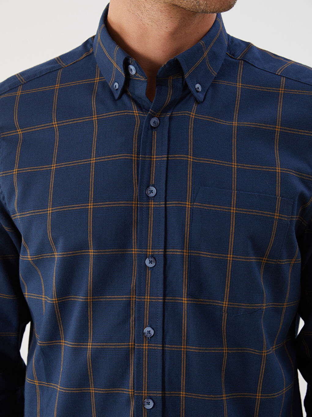 Chemise Écossaise à Manches Longues pour Hommes Coupe Régulière-4