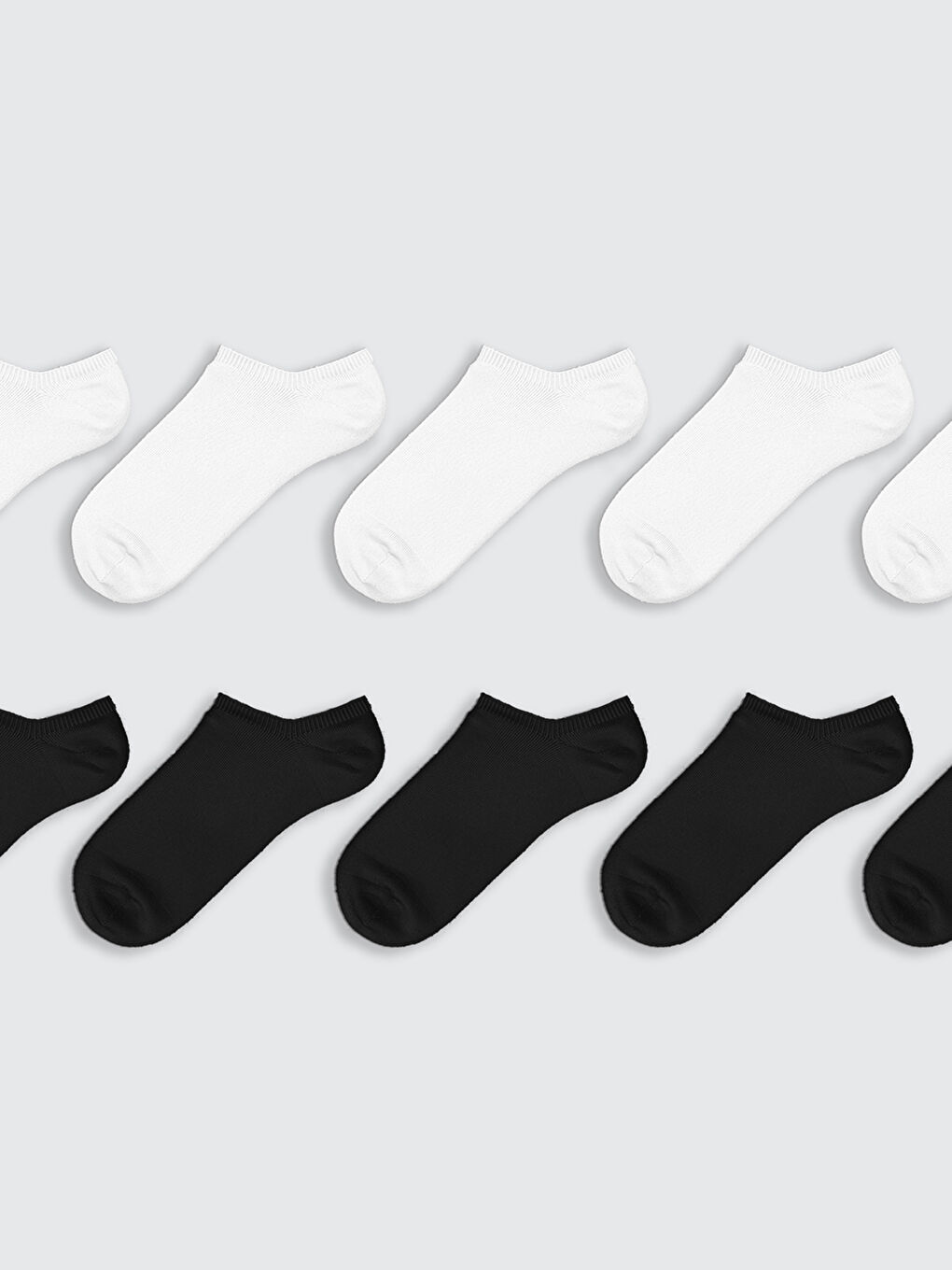 LCW DREAM Women's Plain Sneaker Socks 10 pcs -W55833Z8-FFB