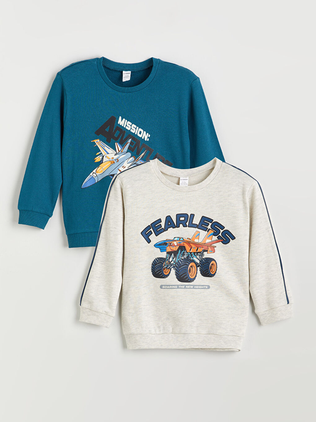 LCW Kids Crew Neck Boys' Sweatshirt 2 Pack -W55848Z1-HPS