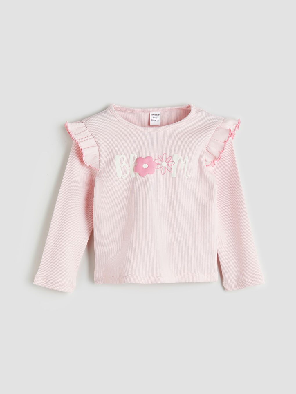 LCW Kids Majica sa okruglim izrezom, štampana, za devojčice -W55850Z1-QVR