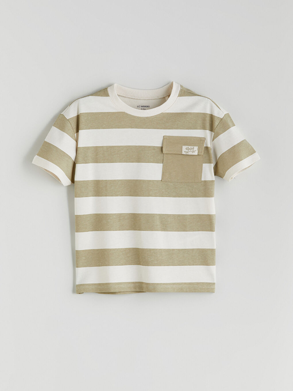 LCW Kids Majica sa okruglim izrezom, prugasta, za dečake -W55856Z1-LRK