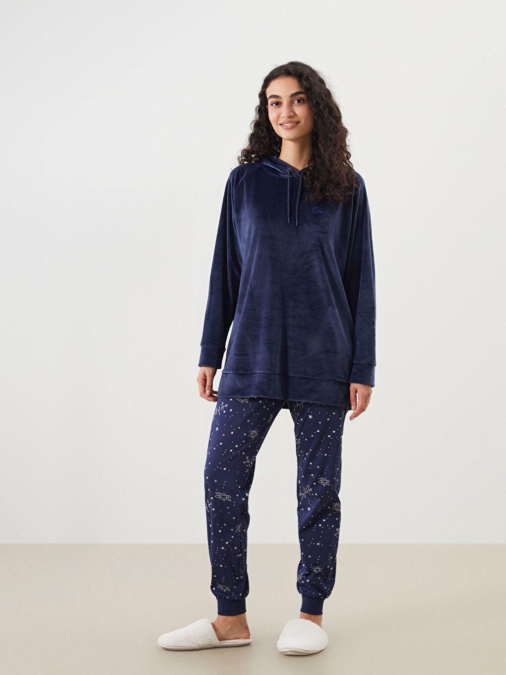 LCW DREAM Elasticated Waist Printed Women's Jogger Pyjama Bottoms -W55873Z8-LSJ