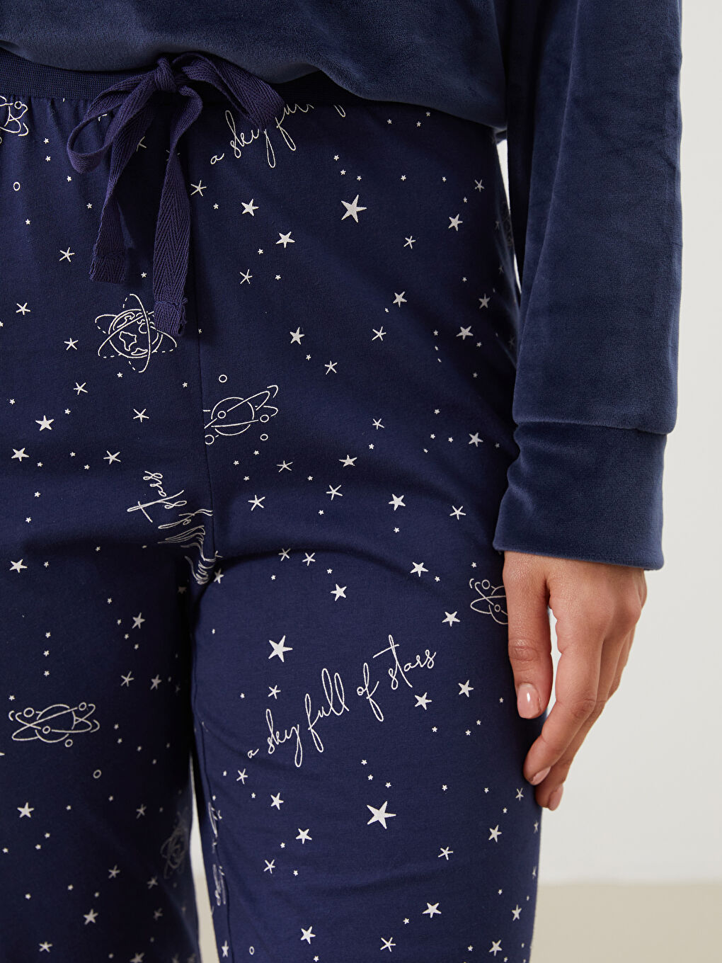 LCW DREAM Elasticated Waist Printed Women's Jogger Pyjama Bottoms -W55873Z8-LSJ