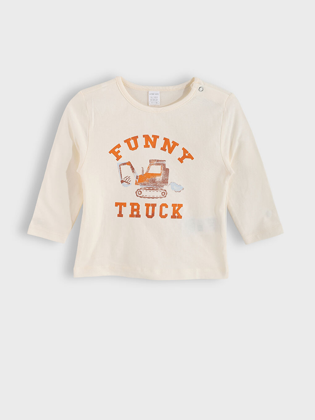 طقم تيشيرت بياقة دائرية مطبوع وبنطلون للأولاد الرضع - عبوة من قطعتين-1