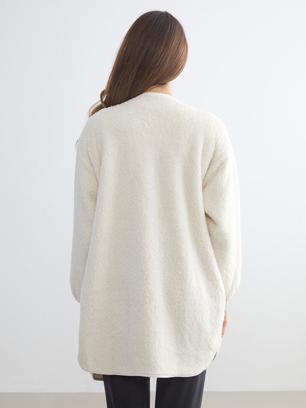 Shawl Collar Plush Women's Robe-3