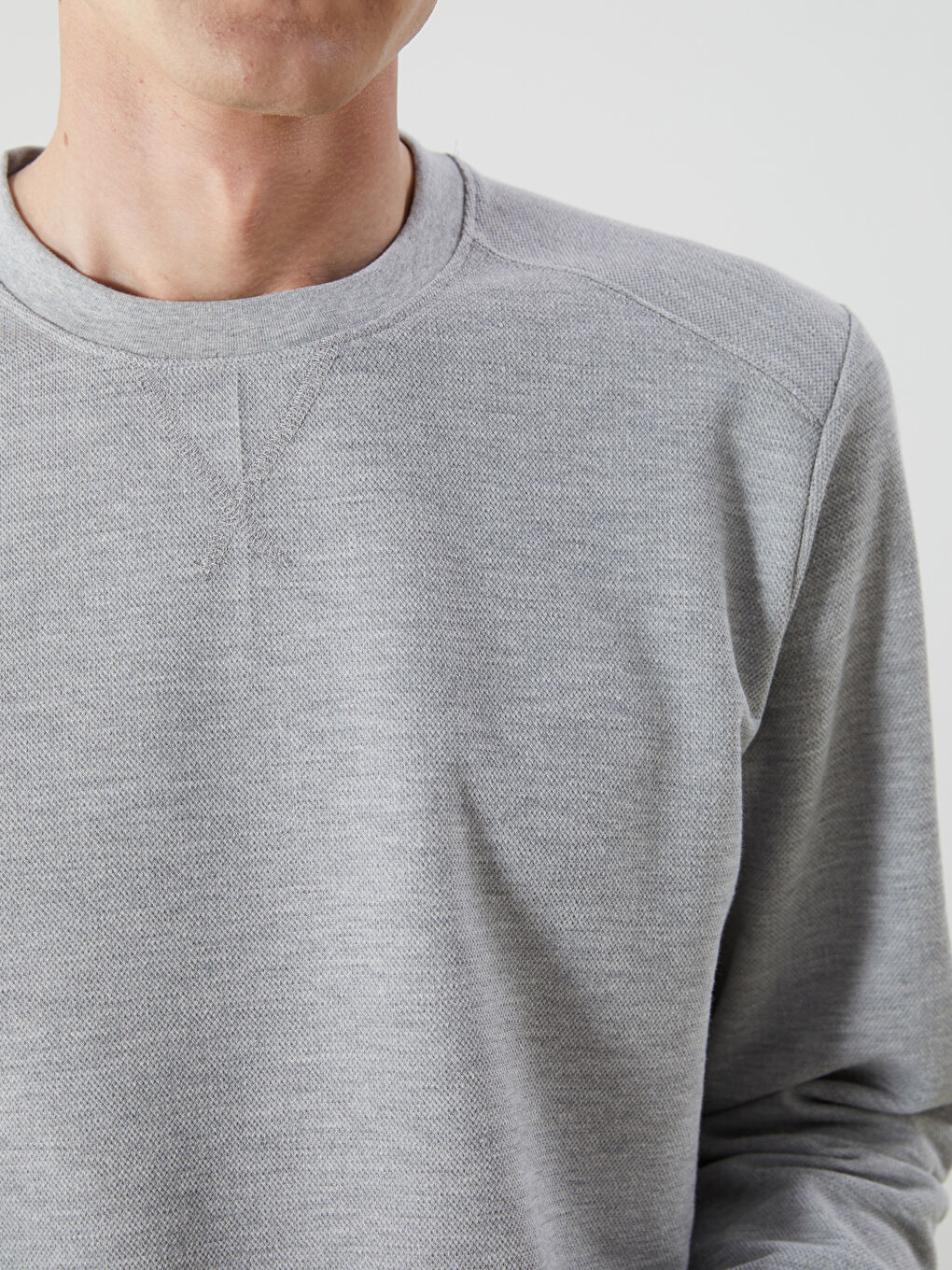 Sweat-shirt à Manches Longues pour Hommes avec Col Rond-2