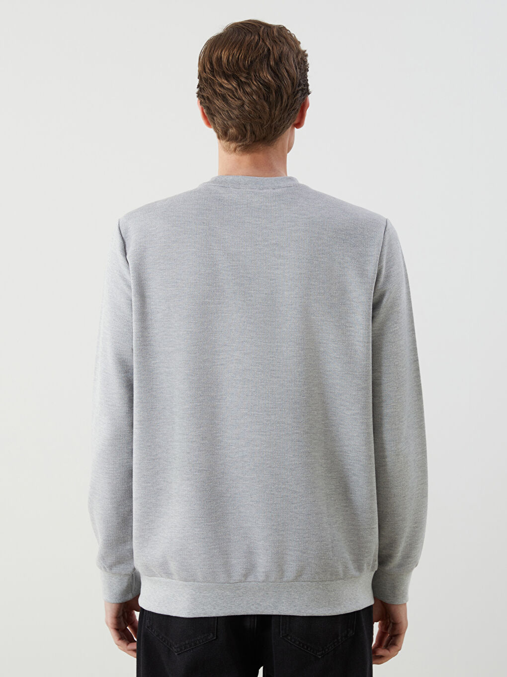 Sweat-shirt à Manches Longues pour Hommes avec Col Rond-3