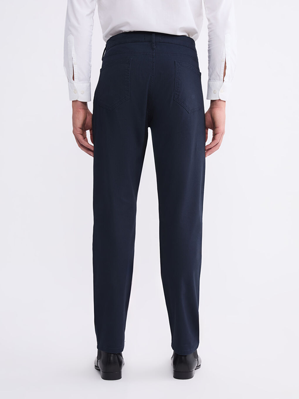 Slim Fit Gabardine Chino Trousers-3