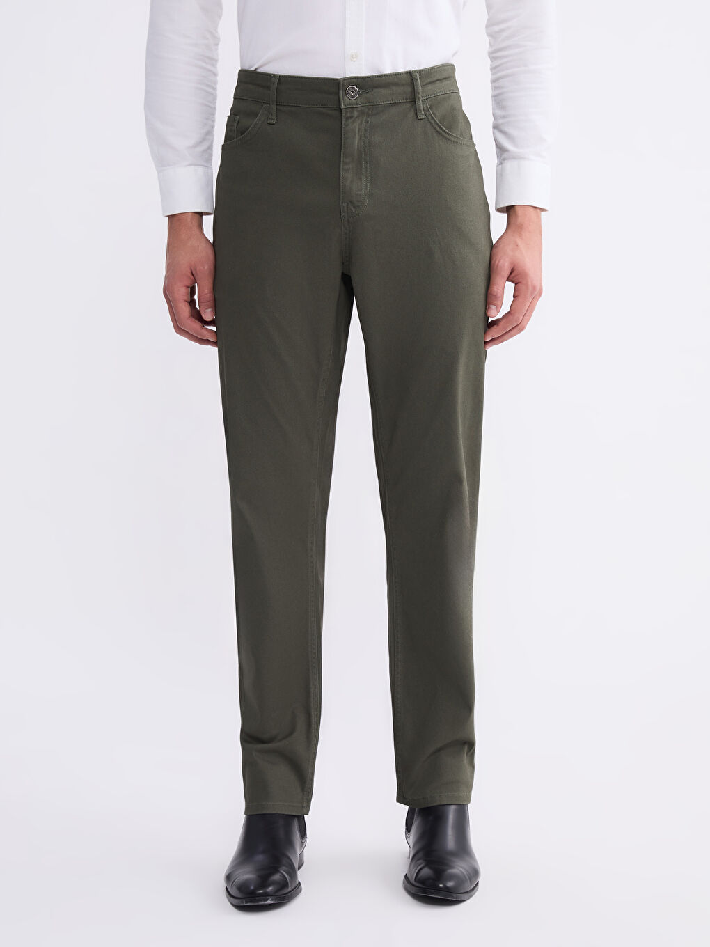 بنطلون تشينو جبردين بقصة رفيعة-1