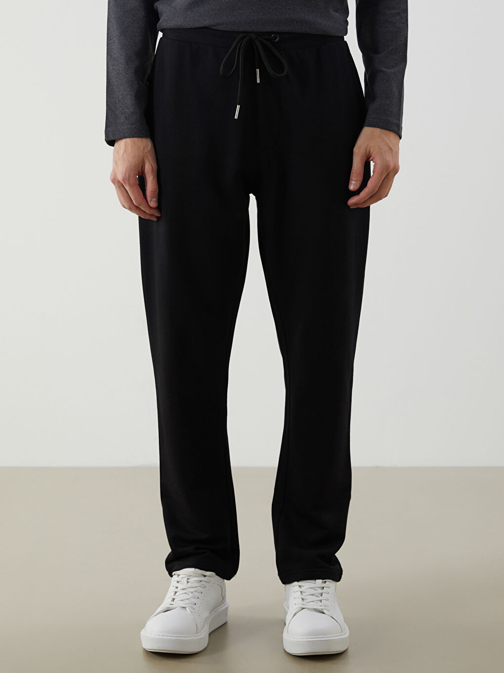 Pantalon de Survêtement Uni Piqué Pour Hommes-1