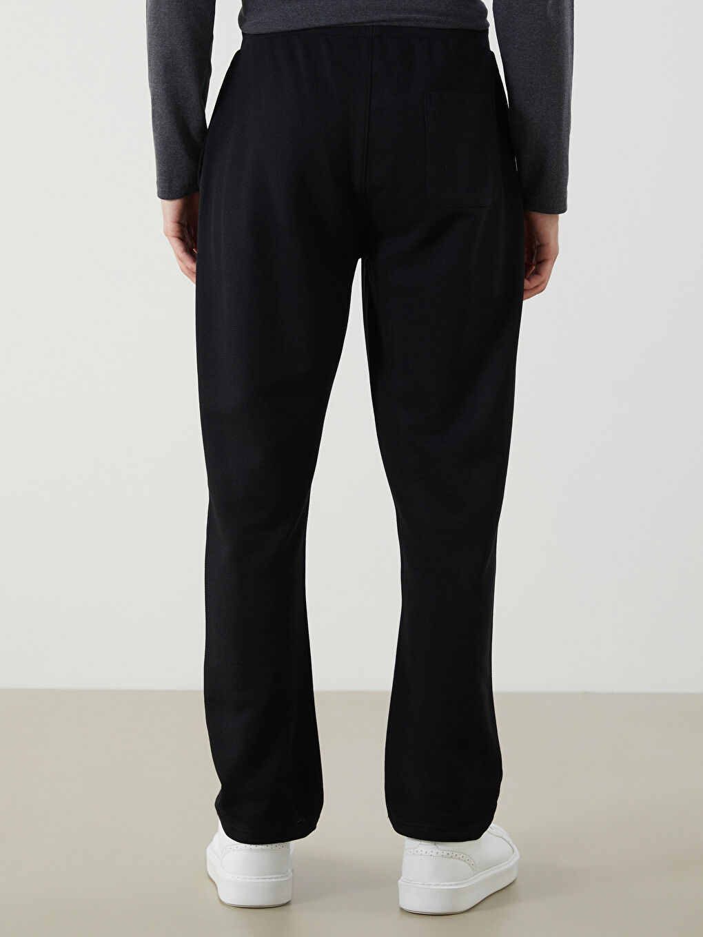 Pantalon de Survêtement Uni Piqué Pour Hommes-3
