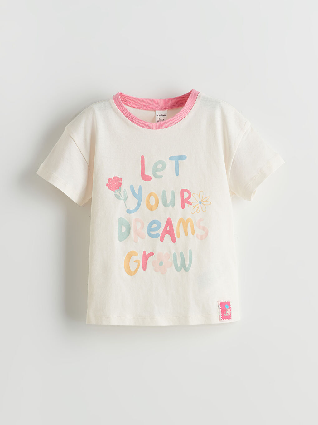 LCW Kids Majica sa okruglim izrezom, štampana, za devojčice -W56010Z1-FES
