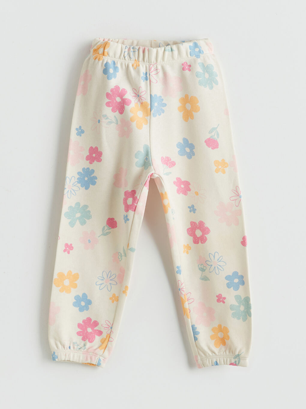 LC Waikiki Elasticated Waist Floral Girls' Sweatpants -W56012Z1-LRA