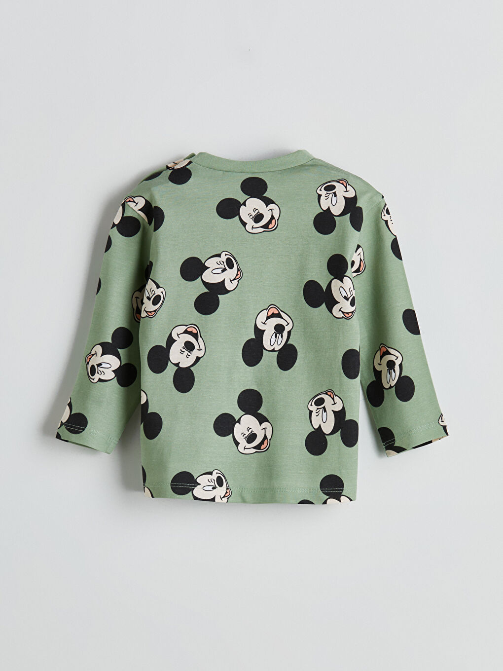 LCW baby Crew Neck Mickey Mouse Printed Baby Boys' Pyjama Set -W56015Z1-LRR