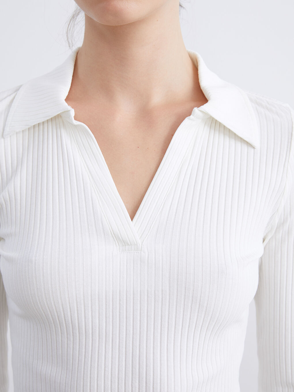 T-shirt à Col Polo pour Femmes-2